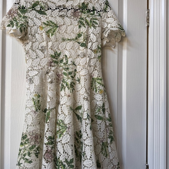 Chicwish Dresses & Skirts - Chicwish Floral Lace Dress in Green and Cream